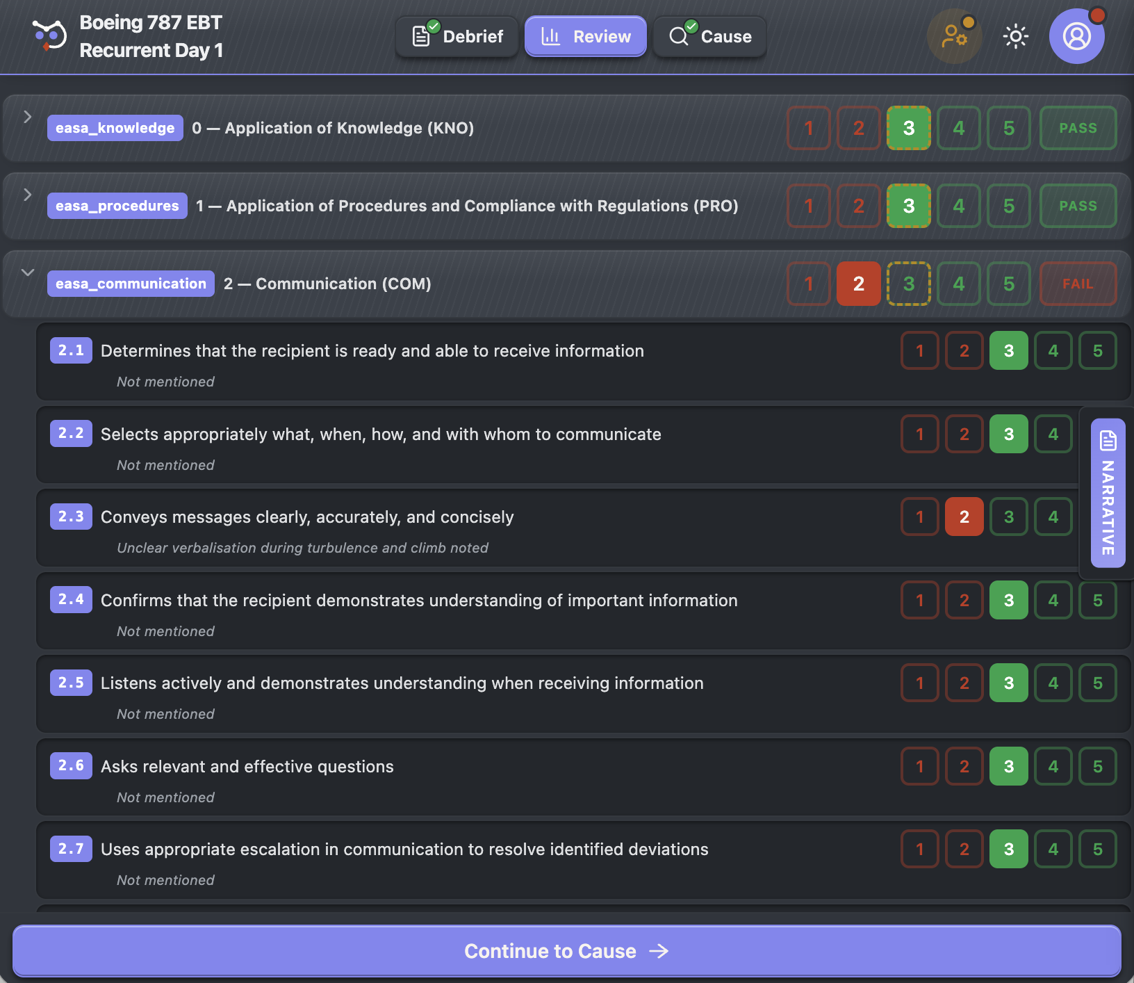 SkyOwl Review gradesheet